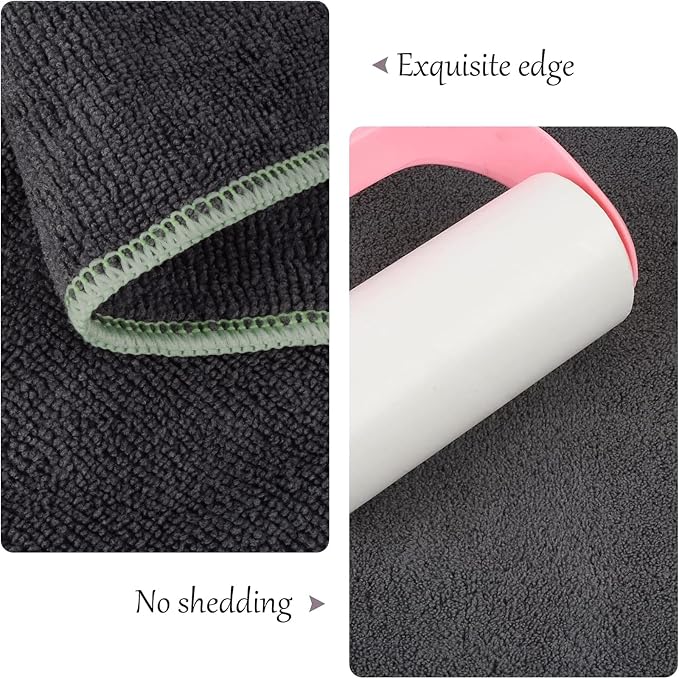 Dog Towels Super Absorbent Microfiber Dog Drying Towel for Drying Dogs Soft Pet Bath Towels and Cats with Embroidered Paw Black and Grey 30inch x 50inch