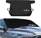 Glove | Car Windshield Cover for Ice and Snow - XL Size, Fits SUVs and Trucks - Features Elastic Loops, Security Panels + Storage Pouch - Black, Measures 68 x 41 Inches