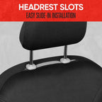 SpillGuard 2 Black Seat Covers for Cars & Seat Covers for Trucks - Neoprene Lining Waterproof Car Seat Covers Front Seats Only - SUV Seat Covers Protector - Forros para Asientos de Carro
