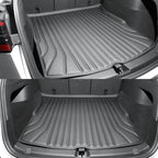 6-Piece Floor Mats & Cargo Liners Compatible with Tesla Model Y 2020-2024 5-Seat, 5D Laser Measured All-Weather Floor Liners with Trunk Frunk Mats & Door Sill Threshold Guards, Black