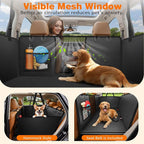 Dog Car Seat Cover for Pets 100% Waterproof Seat Cover Hammock 600D Heavy Duty Scratch Proof Nonslip Durable Soft Back Seat Covers for Full Size Trucks