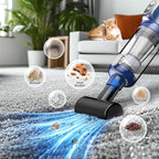 Car Vacuum Cleaner High Power, 18000Pa 2 in 1 Vacuum Cleaner&Air Duster, 130W Brushless Motor Handheld Vacuum Cordless with 7800mAh Battery, LED Light, Multi-Nozzles for Car, Home, Office, Pet