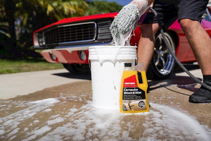 California Gold Carnauba Wash & Wax,64 oz.—Cleans,Shines & Protects–Gentle,pH Balanced, Ultra-Sudsy for a Spot-Free,Brilliant Finish.Biodegradable&Won't Strip Wax or Ceramic(05674) (Pack of 2)