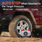 VORTEX S6 Tire Inflator Portable Air Compressor for Heavy-duty Vehicle, Cordless Air Pump for Car & Inflatables with 19200 mAh Battery, 100% Duty Cycle & Dual Cylinder Bike Pump, Red