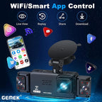 5 Channel Dash Cam 360° View 5G WiFi & APP Control, 2K Front and Rear Inside, Left Right Dash Camera for Cars Free 64GB TF Card, G-Sensor, Night Vision, 24H Parking Mode