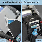 Car Front Seat Organizer - Car File Organizer, Passenger Seat Storage Bag Law Enforcement - Vehicle Storage with Dedicated Laptop Tablet Holder Cup Holder, Black