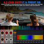 Single Din Retro Car Radio: European Style Stereo for Classic Vehicles - Bluetooth FM AM USB SD AUX USB-C Fast Charge 4-CHN 2 Subwoofer Outputs SWC
