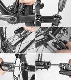16 In 1 Multi-Function Bike Tool Kit - Allen Wrench, Tire Levers | Portable, Foldable, High Quality Steel,Bike Multitool Cycling Tool Kit
