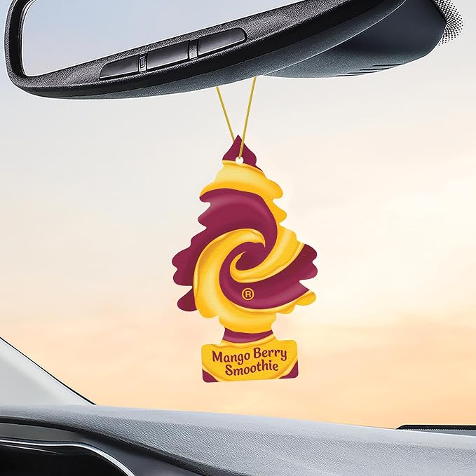 Car Air Freshener | Hanging Tree Provides Long Lasting Scent for Auto and Home | Mango Berry Smoothie, 24 Air Fresheners