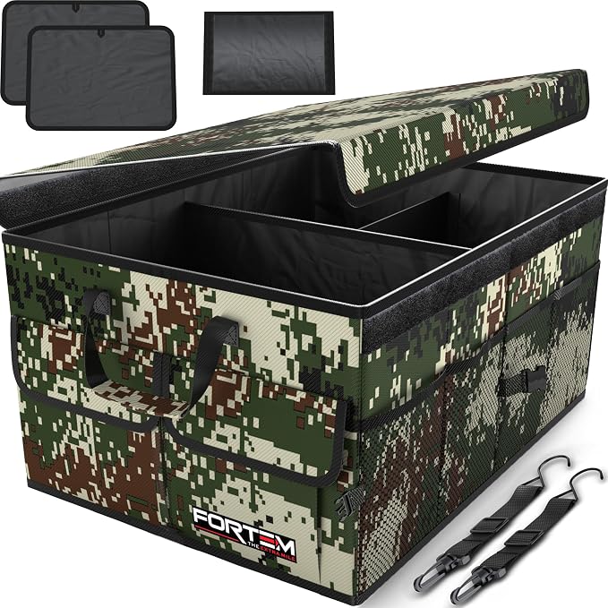 Trunk Organizer For SUV Car Trunk Organizer, Foldable Storage, Car Accessories for Women Men, Collapsible Bag, 600D Oxford, Non Slip Bottom, Straps, Soft Cover (50L)