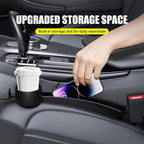Car Seat Seat Filler 2-Piece Set to Fill the Void Between Seat Seat Blocker to Prevent Items from Drop, 4-in-1 Multifunctional Water Cup Holder Hook Large Capacity Storage Universal SUV Sedan Truck