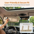 Magnetic Foldable Car Tissue Box - Easy-Install Tissue Holder for Sun Visors and Seat Backs,Premium Leather Car Napkin Organizer—Designed for Commuters,Rideshare Drivers and Families(Beige)