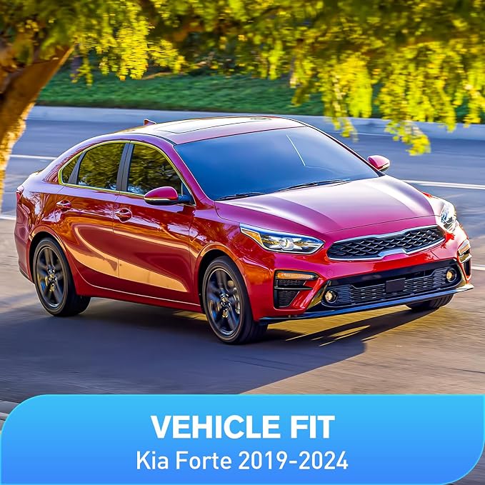 in-Channel Rain Guards for Kia Forte 2019 2020 2021 2022 2023 2024 2025, Vent Window Visors, Original Window Deflectors-4PCS