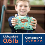 KeepGoing Travel First Aid Kit for Kids – 130 Pc. for Car, Home, Purse, Diaper Bag & Backpack with Latex-Free Bandages - Mini First Aid Kit Travel Size TSA-Approved