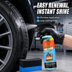 Tire Kicker Tire Shine Spray, Dry-to-Touch Tire Dressing with UV Blockers, High Gloss Tire Shine Kit with Applicator Sponge & Gloves, for Cars, Trucks, SUVs, Motorcycles & RVs