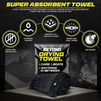Beyond Drying Towel - Super Absorbent Large Premium Microfiber Detailing Towel for Cars and Boats - 3-Pack