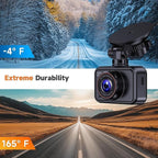 Dash Cam Front and Rear, 2.5K Dual Dash Camera for Cars, 2560P Mini Car Camera, 2 inch IPS Screen, WDR Night Vision, 24 Hours Parking Monitor, G-Sensor, Support 256 GB Max