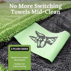 XL Car Drying Towel for Trucks – 1200 GSM Twisted Loop Microfiber, 24" x 45" Edgeless, Scratch-Free