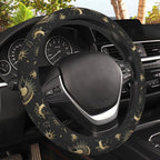 Magical Clouds with Moon Steering Wheel Cover, Sun and Stars Elastic Non-Slip Steering Wheel Protector,Auto Interior Decor for Women Girls,Universal 15" Fit for Sedans,Trucks