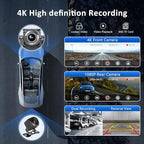 Apple carplay & Android Auto,Wireless Double din 10.26 inch Dash Cam with Front Camera and Backup Camera.GPS Navigation,Mirror Link/Voice Control/Bluetooth for Car RV Pickup Bus Trailer.etc