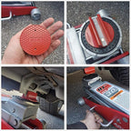 Universal Aluminum Grooved Magnetic Jack Pad Jacking Puck Pinch Weld (Slot Width 0.39 Inch) Frame Rail Adapter for Vehicles (Qty 1, Red)