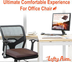 Car Seat Cushion, Comfort Memory Foam Car Cushions for Driving - Sciatica & Lower Back Pain Relief, Driver Seat Pillow for Auto, Office Chair, Wheelchair - 4D Mesh Brown