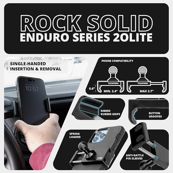 Tackform LINK Vent Phone Mount Compatible with 2016-2023 Toyota Tacoma and 2014-2021 Toyota Tundra | Aluminum | Zero Slip, Anti-Scratch | Universal Holder Compatible with iPhone, Galaxy, More | Yellow
