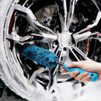 PRO Choice 4 Pack Long Handle Wheel Brush Kit for Cleaning Wheel and Tire- 2X Soft Wheel Cleaning Brush, Detailing Brush and Stiff Tire Brush