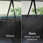 Waterproof Dog Car Hammock for Back Seat with Door Protection, Black | Odorless Material, Soft-Padded, Fits for SUVs & Sedans