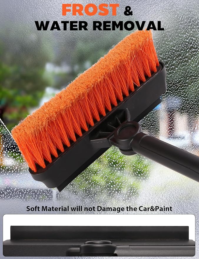 31.5" Ice Scrapers for Car Windshieldand and Extendable Snow Brush for Car with Foam Grip,360° Pivoting Brush Head for Car Truck SUV Home Winter Snow Removal
