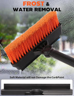 31.5" Ice Scrapers for Car Windshieldand and Extendable Snow Brush for Car with Foam Grip,360° Pivoting Brush Head for Car Truck SUV Home Winter Snow Removal