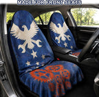Car Seat Towel Cover 2 Pack for Front Seats, Sweat Absorbent Car Seat Protector with Non-Slip Backing, Waterproof Towel Car Seat Covers for Runners, Gym, Swimming, Beach, Pets, Mechanic Eagle
