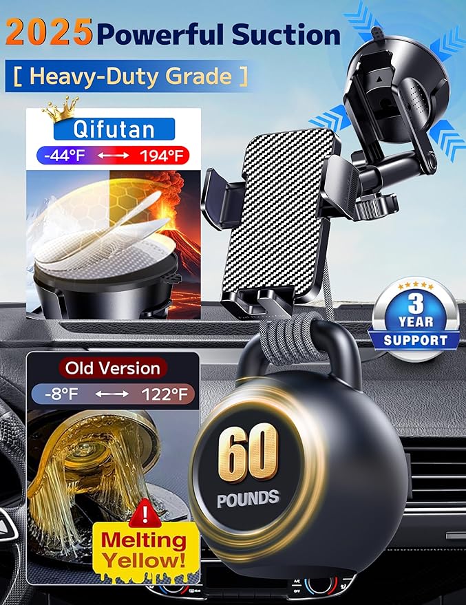 Dash Mounted Holders Phone Holders for Your Car Phone Mount for Car Windshield Dashboard Air Vent Universal Desk Mounts Hands Free Automobile Cell Phone Holder Fit for iPhone Smartphone