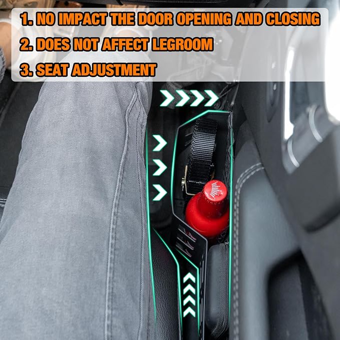 FURYENGRAVER Metal Front Door Storage Box Pockets Door Side Insert Organizer with Cup Holder Compatible with 2018-2024 Jeep Wrangler JL JLU & 2020-2024 Gladiator JT Interior Accessories, 2pcs