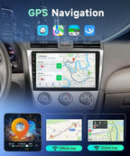 [5G WiFi & 1280 * 720] for Toyota Camry 2006-2011 with Manual A/C Car Radio, 10.1” IPS HD Touch Screen,Wireless CarPlay Android Auto Bluetooth GPS FM RDS SWC Backup Camera(2G+64G)