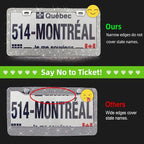 Sparkly Bling Stainless Steel License Plate Frames for Women, 1PCS | Over 1000 pcs 14 Facets Bedazzled Clear Glass Diamond Rhinestone Crystals w/Free Glitter Diamond Box (White)