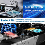 USB C Car Charger, 2Pack 3-Port 67W Dual PD USB-C&USB-A Car Power Cigarette Lighter USB Charger 3 in 1 PD/QC Type C Fast Car Charge for iPhone 17 17 Pro Max 16 15 14 13 12/Galaxy S26 S25/Pixel