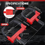 2 Pack Trailer Wheel Lock | Heavy Duty Anti Theft Wheel Clamp Lock with 3 Keys Adjustable Security Tire Lock Fits 7-11" Width Tyres, Great Deterrent for Trailers Car SUV Boats ATVs (Red-Black)
