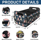Trunk Organzier and Storage with Reinforced Handles,Car Accessories for Women/Men 50L Waterproof Polyester for Car/SUV/Minivan/Truck(Medium, Triangle)