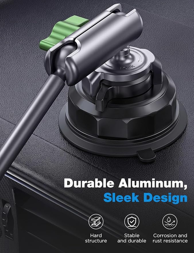 Car Phone Holder for Magsafe, [Upgraded Strongest Suction&Magnetic] 360° Adjustable Phone Holders for Your Car,Ultra-Durable Metal for Dash/Windshield fit for iPhone and All Smartphones