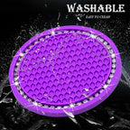 2PCS Bling Cup Holder Coaster, 2.75 Inch Auto Car Cup Holder Insert Coasters, Soft Silicone Anti-Slip Shockproof, Universal Vehicle Interior Accessories for Women Girls (Purple & White)