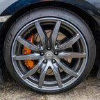 AlloyGator Graphite Rim Protector for Car Wheels (Fits 12-24" Wheel Diameter) - Pack of 4 Premium Alloy Wheel Protector to Avoid Scratches & Scuffs - Adhesive Free Curb Rash Rim Protectors