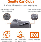 Super Absorbent Microfiber Car Drying Towel, Streak-Free, Non-Abrasive, 36"L x 25"W, Gray