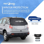 Rear Windshield Cover for Ice and Snow, For SUVs and Trucks - Rear Window Cover to Reduce Scraping, Elastic to Conform to Vehicle's Shape - Secure Hooks for Snug Fit - Black, 59 x 20 Inches