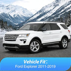 Tape-On Rain Guards for Ford Explorer 2011-2019 4-Door SUV Only, Out-Channel Window Visors Wind Deflectors for Rain Protection & Fresh Air, Not for 2020+ or Sport Trac, 4PCS