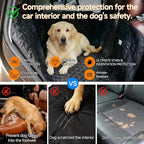 Premium Dog Car Cover for Back Seat, Waterproof Reversible Dog Hammock for Backseat Non-slip Pet Cover for Dogs with Mesh Window, Anti Scratch Seat Protector Universal Fit for Cars SUVs Trucks