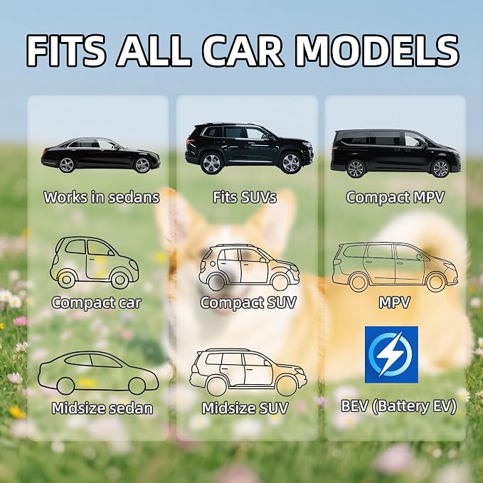 Smouatou Dog Car Seat Cover for Back Seat, Sturdy Backseat Extender for Dogs,New Scratch Resistant, Anti Slip Portable Dog Hammock,Suitable for Cars and SUVs,Car Travel Pet Bed (S)