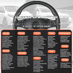 Steering Wheel Cover for Car, Standard Size 14.5-15 inch, Auto Interior Accessories, Black and Orange
