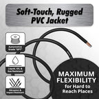 10 Gauge CAA Wire (25ft) - Primary Automotive Power & Ground Cable, Car Audio Speaker & RV Trailer Wiring
