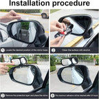 Blind Spot Mirror, Double Adjustable Mounted Blindspot Mirror HD Glass Wide Angle View, Universal, Left